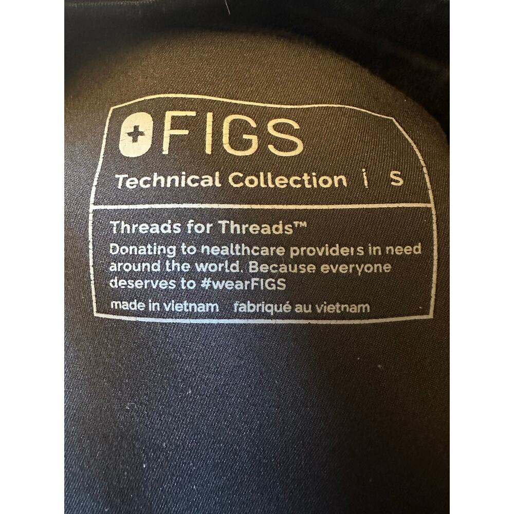 FIGS set Catarina One pocket top & Zamora Jogger Bottoms Black Size Small - Picture 8 of 8